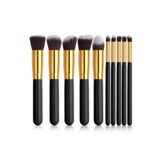 Roesıa Rose Cosmetics Rose 10'lu Klasik Makyaj Fırça Seti Siyah