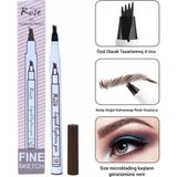 Roesia Rose Cosmetics Rose Kalıcı Kaş Kalemi Kahverengi 4 Uçlu Tasarım ile Doğal Kıl Görünümü