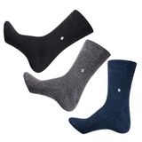 ROFF Bambu 3 Renk Erkek Soket Çorap, Siyah, Gri, Lacivert, Dikişsiz Nefes Alan, 36-47 Beden, 3'lü Paket