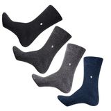 ROFF Bambu 4 Renk Erkek Soket Çorap, Siyah, Antrasit, Gri, Lacivert, Dikişsiz Nefes Alan, 36-47 Beden, 4'lü Paket