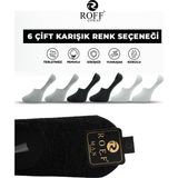 Roff Çorap Erkek Pamuklu Babet Çorap Dikişsiz Görünmez Kaydırmaz Topuk Silikonlu Antrasit Beyaz Gri 6’lı Paket - 40 - 44 - Antrasit - Beyaz - Gri