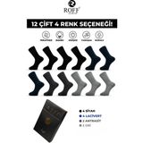 Roff Çorap Roff Erkek Bambu Soket Çorap Dikişsiz Yazlık Karışık Renk 12'li Paket 41-44 - Çok Renkli - 40 - 44