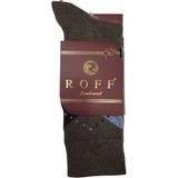 Roff Çorap Yünlü Lambswool Koyun Kılı Kışlık Erkek Çorap 24 Lü Paket - 40 - 44 - Kahverengi - Mavi