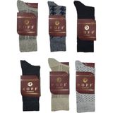 Roff Çorap Yünlü Lambswool Koyun Kılı Kışlık Erkek Çorap Renk 6 Lı Paket - Renkli - 40 - 44