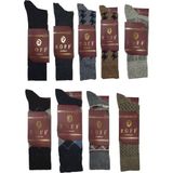 Roff Çorap Yünlü Lambswool Koyun Kılı Kışlık Erkek Çorap Renk 9 Lu Paket - Renkli - 40 - 44
