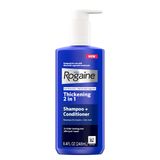 Rogaine Erkek Kalınlaştırıcı 2'si 1 Arada Şampuan + Saç Kremi, Biberiye Yağı İçeren Saç Kalınlaştırıcı Şampuan ve Saç Kremi, Keratin ve Sitrik Asit Saçları Görünür Şekilde Daha Kalın Bırakır,