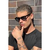 Roger Bacon Mat Siyah Erkek Güneş Gözlüğü Wayfarer Model Çapraz Kesim