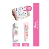 Roger&Gallet Rose Isparta Gülü İtalyan Mandalinası İçeren Parfüm ve El Kremi 30ml Pembe Makyaj Çantalı Hediye Set