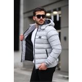 Rogyi Tekstil Su Soğuk Ve Rüzgar Geçirmez Kışlık Erkek Çıkarılabilir Kapüşon Şişme Mont