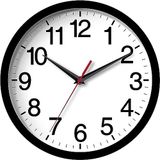 Rohioue Duvar Saati, Modern 10 İnç Pille Çalışan Duvar Saatleri, Sessiz Tik Takmayan Küçük Analog Saat, Yatak Odası, Mutfak, Banyo, Ofis, Ev, Oturma Odası için (Siyah)
