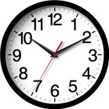 Rohioue Duvar Saati, Modern 20 cm Pille Çalışan Duvar Saatleri, Sessiz Tik Takmayan Küçük Analog Saat, Yatak Odası, Mutfak, Banyo, Ofis, Ev, Oturma Odası için (Siyah)