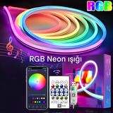 Rohs 5V Rgb Neon Şerit LED Lamba 3 Metre Kumanda ile Kontrol Sınırsız Renk Tak Çalıştır