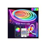 ROHS İdragon 5V RGB Neon Şerit Led Lamba 10 Metre Telefon ve Kumanda ile Kontrol Sınırsız Renk Tak Çalıştır