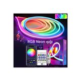 ROHS İdragon 5V RGB Neon Şerit Led Lamba -5M- Telefon ve Kumanda ile Kontrol Sınırsız Renk Tak Çalıştır