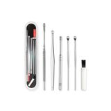 Roichil ® 6 Parça Paslanmaz Çelik Kulak Balmumu Toplayıcı Çıkarıcı Temizleyici Bakımı Çubuk Seti
