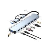 Roichil 8 In 1 USB Type-C USB 2.0/3.0 Audio 3.5 Tf Sd Çevirici Adaptör Çok Portlu Çoklayıcı USB Hub