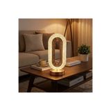Roichil Oval Şeklinde Kristal Led – Dokunmatik, 3 Renk Işık Modlu, Şarjlı Dekoratif Gece Lambası