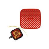 Roichill Renkli Isıya Dayanıklı Yıkanılabilir Silikon Fırın ve Airfryer Kare Pişirme Matı 21,5 cm