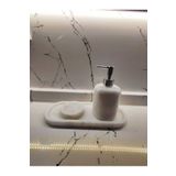ROİPİERRES MERMER 3 lü mermer banyo seti şık beyaz mermer banyo- mutfak mermer sabunluk banyo setleri