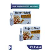 ROJEMED Royal Jelly 1000 Mg – Arı Sütü Fresh Vitamin C & E – 10 Shot 2'li Avantaj Paketi