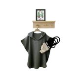 ROKEFF MÜSLİN PANÇO - BORNOZ BEBEK-ÇOCUK 1-5 YAŞ UNISEX ANTRASİT 1-3 Yaş