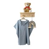 ROKEFF MÜSLİN PANÇO - BORNOZ BEBEK-ÇOCUK YAŞ UNISEX İNDİGO 1-3 Yaş