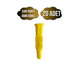 Roket Sarı 8Mm Dübel Beton Tuğla Briket Dubeli(8Mm)(Sarı)(Roket) Sarı 8Mm Sarı - 20 Adet