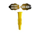 Roket Sarı 8Mm Dübel Beton Tuğla Briket Dubeli(8Mm)(Sarı)(Roket) Sarı 8Mm Sarı - 500 Adet