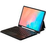 Roketcim Galaxy Tab S9 Fe Border Keyboard Bluetooh Bağlantılı Standlı Klavyeli Tablet Kılıfı - Siyah