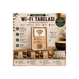 ROKH Kişiye Özel QR Kodlu WiFi Tabelası Ahşap Kafe Restoran Otel Wi-Fi Şifre Panosu Hediyelik