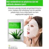Rokkiss Aloe Vera Özlü Nemlendirici Besleyici Yüz Maskesi (Centella Asiatica ve Biberiye Özü Içerir) - 10 ADET