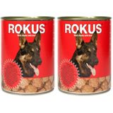 Rokus Kuzu Etli 410 G. Köpek Konserve Maması (2 paketi)