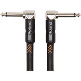 Roland Black Serisi Enstrüman Kablosu, Açılı/Açılı 1/4 inç Jak, 15 cm