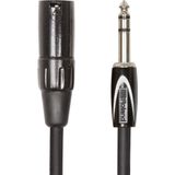 Roland Black-Serisi simetrik bağlantı kablosu – 6,3-mm-TRS-jak (erkek) XLR (erkek), uzunluk: 3 m – RCC-10-TRXM
