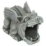 Roland Der Gargoyle Çatı Oluğu Bekçisi Yağmur Borusu Uzatması Heykel, Poliresin, Tam Renkli, 25,5 Cm