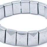 Rolex Model Dikdörtgen Kesim Hakiki Terahertz Taşı Bileklik