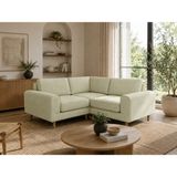 Rolivs 220X220 Modüler L Köşe Koltuk Takımı Kadife Kumaş Çağla Yeşili - 220x220 / Kadife / R402