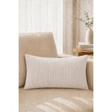 Rolivs Fitilli Kadife Dekoratif Kırlent 30x50 cm - Taş Orkide
