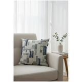 Rolivs Mavi Esinti Dekoratif Kırlent 47X47 Cm Fermuarlı Yıkanabilir (2106)