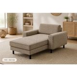 Rolivs Mokka Uzanma Koltuğu 90X180 cm - Bukle - Baltaşı - Bej