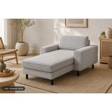 Rolivs Mokka Uzanma Koltuğu 90X180 cm - Bukle - Dumanlı Deniz - Mavi