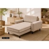 Rolivs Mokka Uzanma Koltuğu 90X180 cm - Doğal Doku - Hazel - Kahverengi