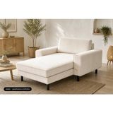 Rolivs Mokka Uzanma Koltuğu 90X180 cm - Fitilli Kadife - Şampanya Köpüğü - Bej