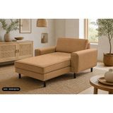 Rolivs Mokka Uzanma Koltuğu 90X180 cm - Fitilli Kadife - Sedir Işıltısı - Kahverengi