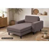 Rolivs Mokka Uzanma Koltuğu 90X180 cm - Kadife - Kahve Çekirdeği - Kahverengi