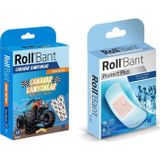 Roll Bant Canavar Kamyonlar Yara Bandı 12'li + Protect Plus Su Geçirmez Yara Bandı 10'lu