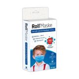 Roll Maske Cerrahi Erkek Çocuk Maskesi 10 Adet mavi
