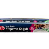 Roll-Up 37 cm 40 mt Kayar Bıçaklı Beyaz Yağlı Fırın Tepsi Pişirme Kızartma Kağıdı