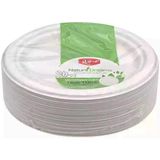 Roll-Up Ekolojik Karton Kağıt Parti Tek Kullanımlık Tabak 18 Cm Beyaz 25 Adetlik Paket