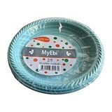 Roll-Up Kullan At Renkli Turkuaz Parti Davet Plastik Tabak - 22 Cm. - 25 Adetlik Paket